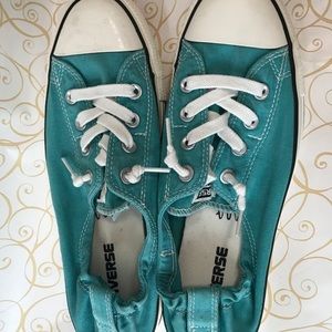 Converse teal slip on sneakers!! NWT
